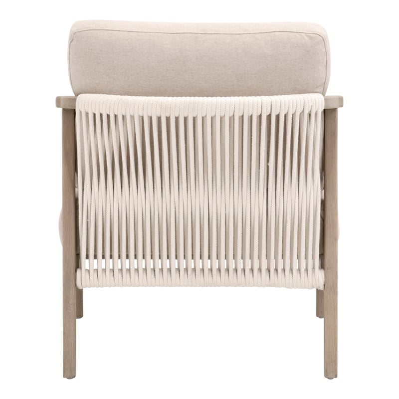 Essentials For Living Bella Antique Harbor Fabric Club Chair in Beige