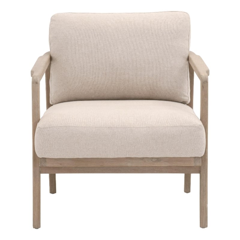 Essentials For Living Bella Antique Harbor Fabric Club Chair in Beige