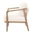 Essentials For Living Bella Antique Harbor Fabric Club Chair in White