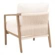 Essentials For Living Bella Antique Harbor Fabric Club Chair in White