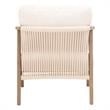 Essentials For Living Bella Antique Harbor Fabric Club Chair in White