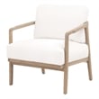 Essentials For Living Bella Antique Harbor Fabric Club Chair in White
