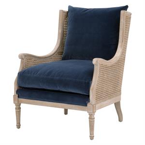 star international furniture stitch & hand churchill velvet club chair in blue