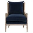 Essentials For Living Stitch & Hand Churchill Velvet Club Chair in Blue