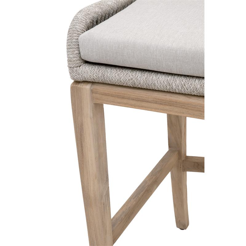 Loom Outdoor Barstool - Taupe & White Flat Rope | Cymax Business