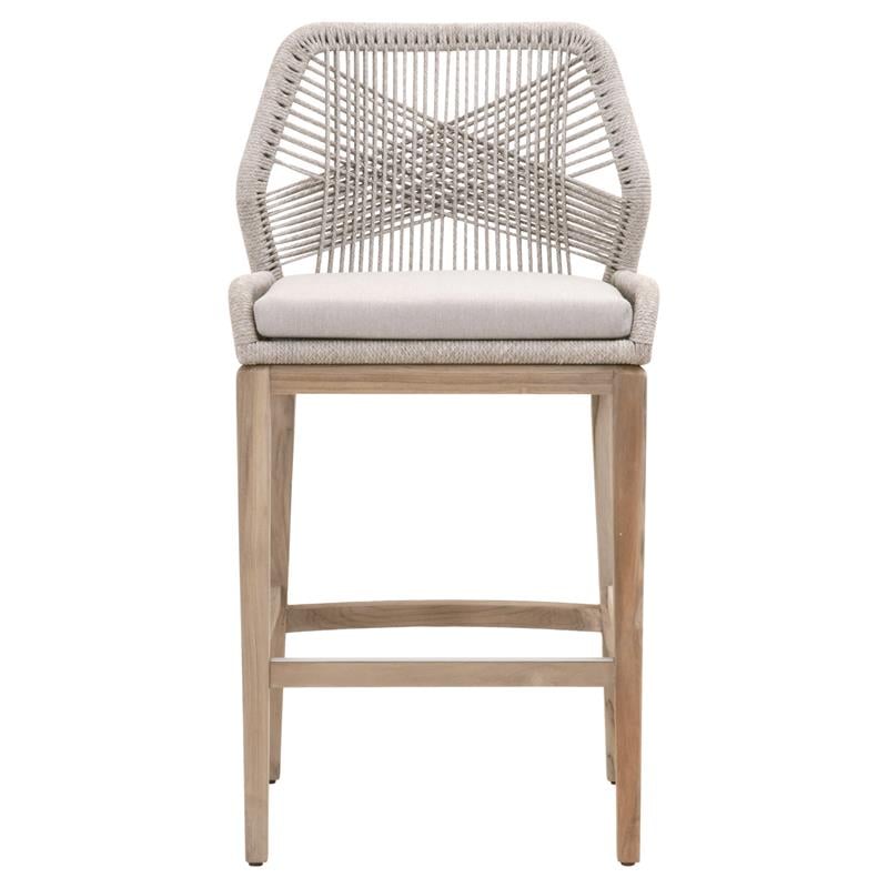 Loom Outdoor Barstool Taupe White Flat Rope 6808bs Wta Pum Gt Loom Outdoor Barstool Taupe White, Orient Express Furniture Loom Counter Stool