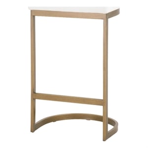 Essentials For Living Traditions 26.5&quot Fabric Counter Stool in White/Gold