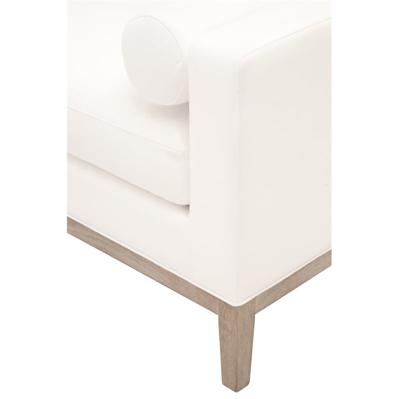 Essentials For Living Stitch & Hand Keaton Fabric Bench in White