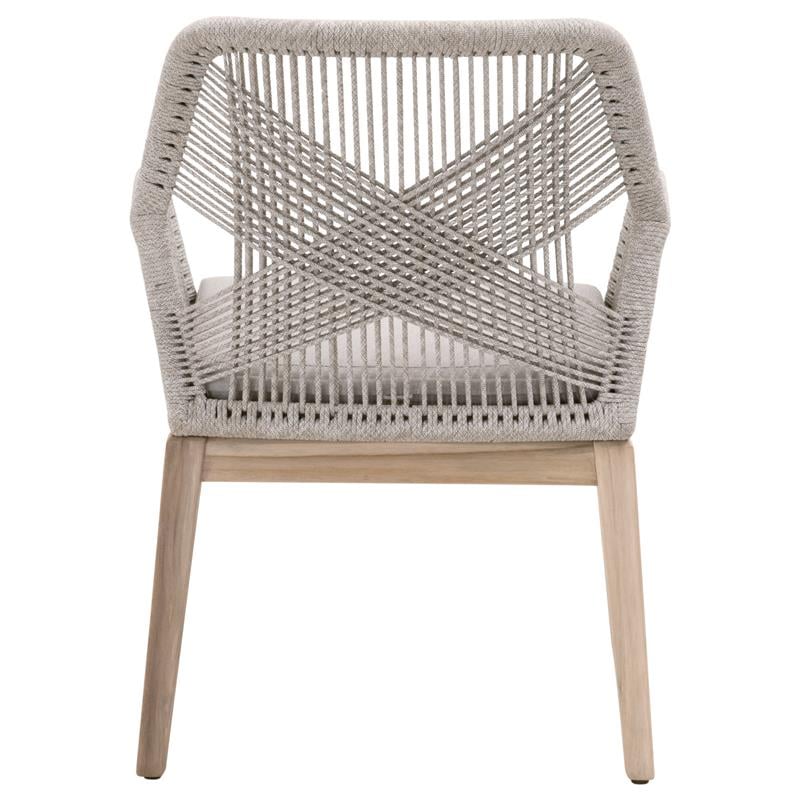Essentials For Living Woven Fabric Outdoor Arm Chair - Gray (Set of 2)