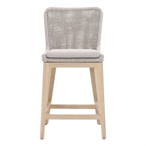 Essentials For Living Woven Mesh 26.5&quot Fabric Counter Stool in Taupe Gray