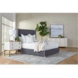 Essentials For Living Stitch & Hand Velvet Queen Bed in Dove Gray