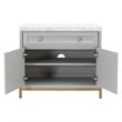 Essentials For Living Traditions Azure Wood Media Chest in Dove Gray