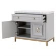 Essentials For Living Traditions Azure Wood Media Chest in Dove Gray