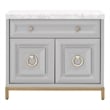 Essentials For Living Traditions Azure Wood Media Chest in Dove Gray