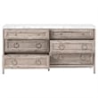 Essentials For Living Traditions Azure Wood 6-Drawer Dresser in Gray