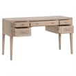 Essentials For Living Bella Antique Cane Wood Desk in Smoke Gray