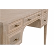 Essentials For Living Bella Antique Cane Wood Desk in Smoke Gray