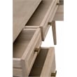 Essentials For Living Bella Antique Cane Wood Desk in Smoke Gray