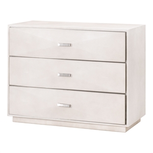 star international furniture traditions wynn resin 3-drawer nightstand in white