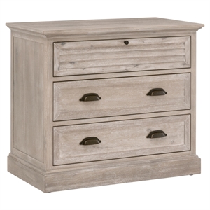 star international furniture traditions eden 3-drawer wood nightstand in gray