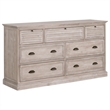 Essentials For Living Traditions Eden Wood 7-Drawer Media Dresser in Gray