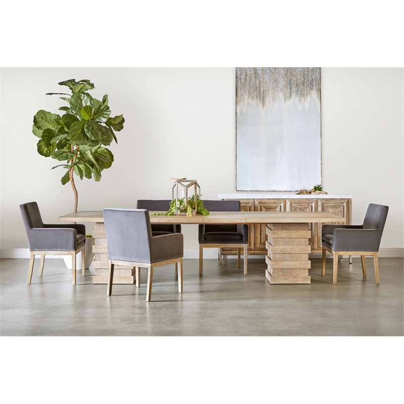 Essentials For Living Traditions Plaza Wood Extension Dining Table - Gray