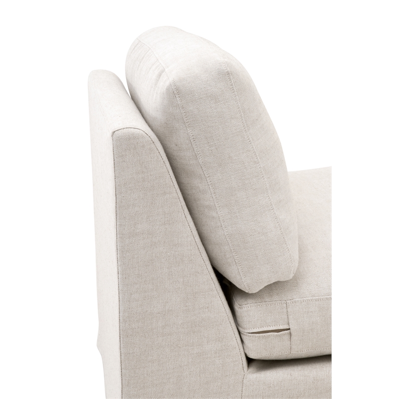 Essentials For Living Stitch & Hand Lena Fabric Armless Chair in Beige