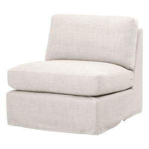 star international furniture stitch & hand lena fabric armless chair in beige