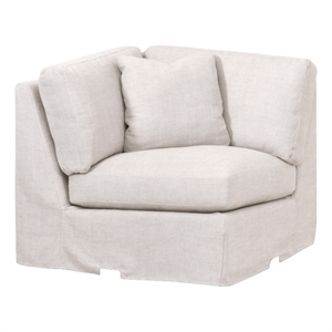 star international furniture stitch & hand lena fabric corner chair in beige