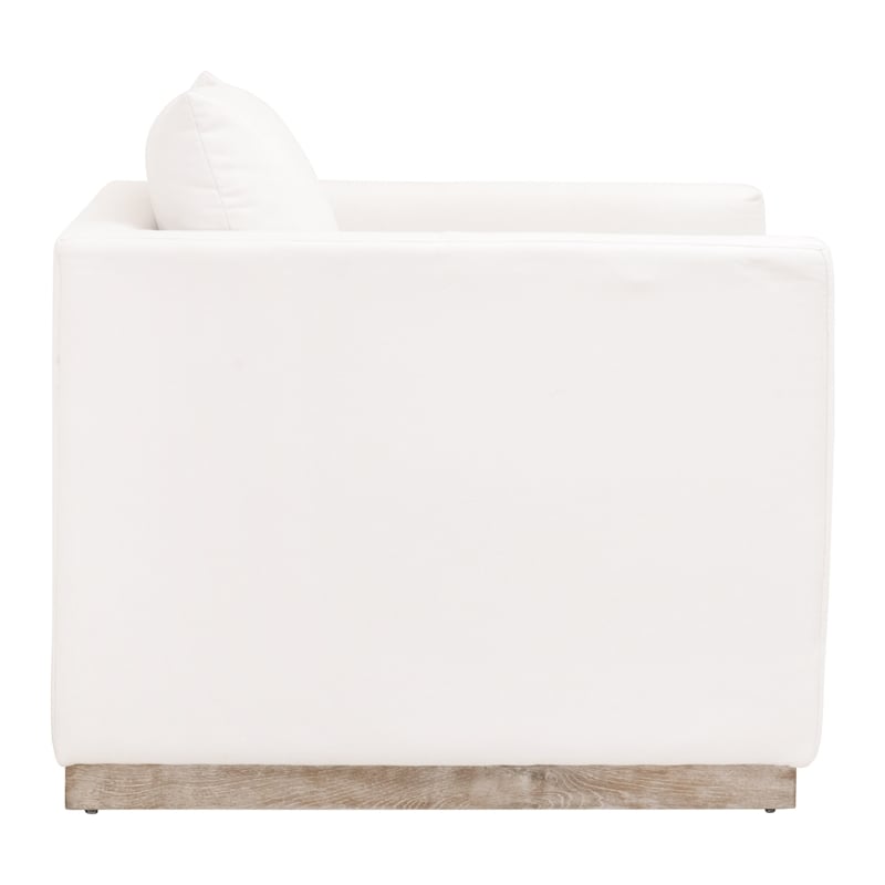 Essentials For Living Stitch & Hand Siena Fabric Sofa Chair in Ivory/Gray