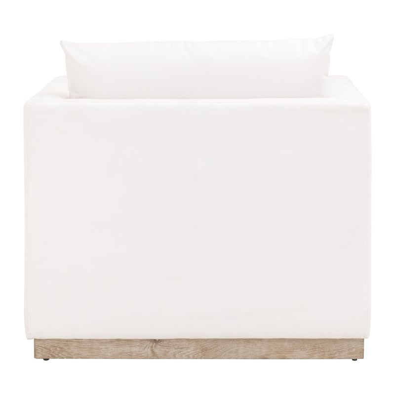 Essentials For Living Stitch & Hand Siena Fabric Sofa Chair in Ivory/Gray