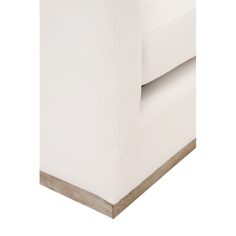 Essentials For Living Stitch & Hand Siena Fabric Sofa Chair in Ivory/Gray