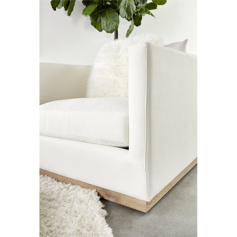 Essentials For Living Stitch & Hand Siena Fabric Sofa Chair in Ivory/Gray