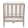 Essentials For Living Stitch & Hand Rouleau Fabric Chaise Lounge in White