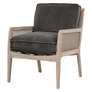 star international furniture stitch & hand leone velvet club chair in dove gray