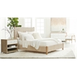 Essentials For Living Woven Malay Fabric Queen Bed in Off White/Gray