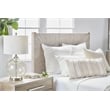 Essentials For Living Woven Malay Fabric Queen Bed in Off White/Gray