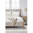 Essentials For Living Woven Malay Fabric Queen Bed in Off White/Gray