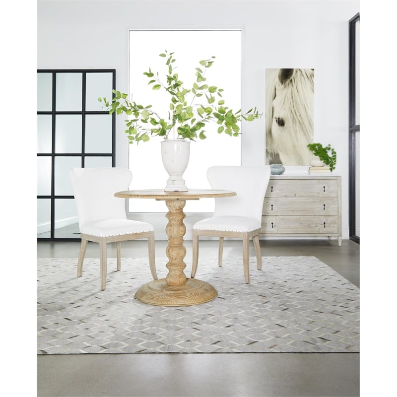 Essentials For Living Bella Antique Emerie Wood Entry Cabinet in White
