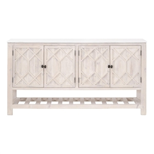 Essentials For Living Bella Antique Willow Wood Media Sideboard in White
