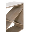 Essentials For Living Bella Antique Cellar Wood Console Table in Gray Oak