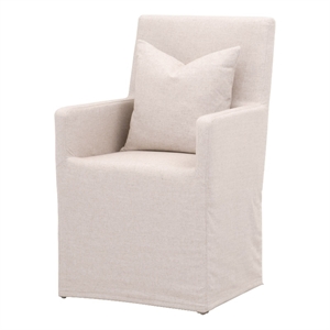 star international furniture stitch & hand fabric shelter arm chair in beige