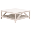 Essentials For Living Bella Antique Spruce Wood Coffee Table in White