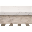 Essentials For Living Bella Antique Spruce Wood Coffee Table in White