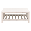 Essentials For Living Bella Antique Spruce Wood Coffee Table in White