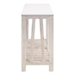 Essentials For Living Bella Antique Spruce Wood Console Table in White