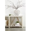 Essentials For Living Bella Antique Spruce Wood Console Table in White