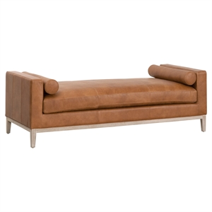 star international furniture stitch & hand keaton leather daybed in brown