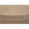 Essentials For Living Bella Antique Cane Wood Coffee Table in Smoke Gray