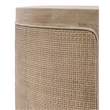 Essentials For Living Bella Antique Cane Wood End Table in Smoke Gray Oak